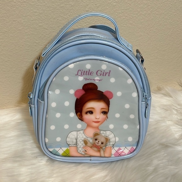 Other - Mumus Little Girl You’re My Angel Light Blue Mini Backpack